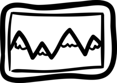 Mountains Picture Hand Drawn Rectangle Editable Svg Line Art, Free Vectors File